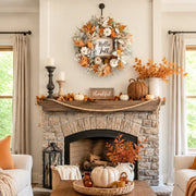 Eucalyptus Pumpkin & Lamb Ear Fall Wreath – 18in