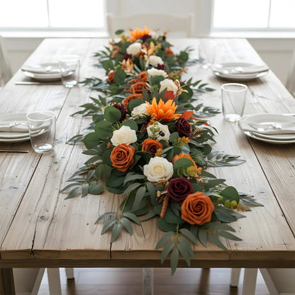 1PC 5.9FT Artificial Eucalyptus Garland With Flowers Fake Greenery Floral Vine Garland For Wedding Table Centerpieces Fall Thanksgiving DecorationsArtificial Garland1PC 5.9FT Artificial Eucalyptus Garland With Flowers Fake Greenery Floral Vine Garland For Wedding Table Centerpieces Fall Thanksgiving DecorationsIPOPU