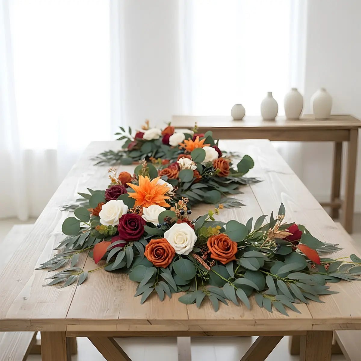 1PC 5.9FT Artificial Eucalyptus Garland With Flowers Fake Greenery Floral Vine Garland For Wedding Table Centerpieces Fall Thanksgiving DecorationsArtificial Garland1PC 5.9FT Artificial Eucalyptus Garland With Flowers Fake Greenery Floral Vine Garland For Wedding Table Centerpieces Fall Thanksgiving DecorationsIPOPU