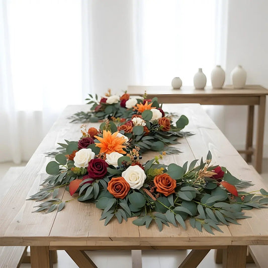 1PC 5.9FT Artificial Eucalyptus Garland With Flowers Fake Greenery Floral Vine Garland For Wedding Table Centerpieces Fall Thanksgiving DecorationsArtificial Garland1PC 5.9FT Artificial Eucalyptus Garland With Flowers Fake Greenery Floral Vine Garland For Wedding Table Centerpieces Fall Thanksgiving DecorationsIPOPU