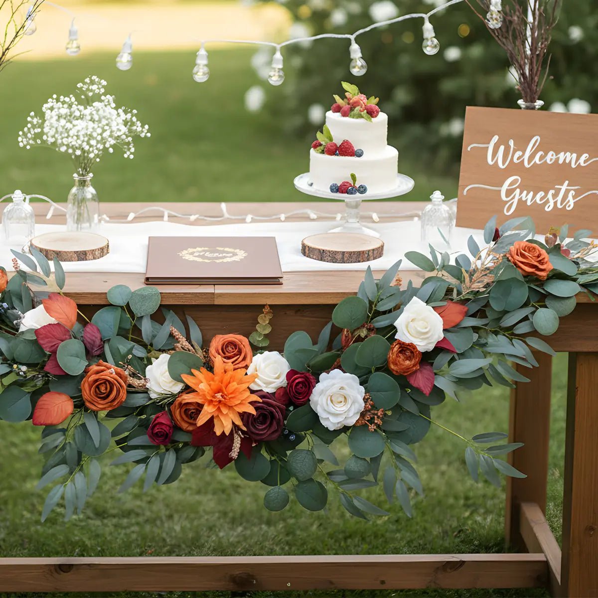 1PC 5.9FT Artificial Eucalyptus Garland With Flowers Fake Greenery Floral Vine Garland For Wedding Table Centerpieces Fall Thanksgiving DecorationsArtificial Garland1PC 5.9FT Artificial Eucalyptus Garland With Flowers Fake Greenery Floral Vine Garland For Wedding Table Centerpieces Fall Thanksgiving DecorationsIPOPU
