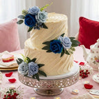 Cake Topper Flowers | 3PCS Pre-Made Floral Cake Decorations for Wedding Birthday Baptism Baby Shower