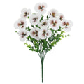 Artificial Pansy Flowers Outdoor Spring Flowers Pansies Wildflower UV Resistant Plants Faux Impatiens for Window Box Wedding Party Outside Garden Porch Decor