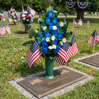 Cemetery flowers memorial rose bouquets with arranged for gravesite decoration by IPOPU