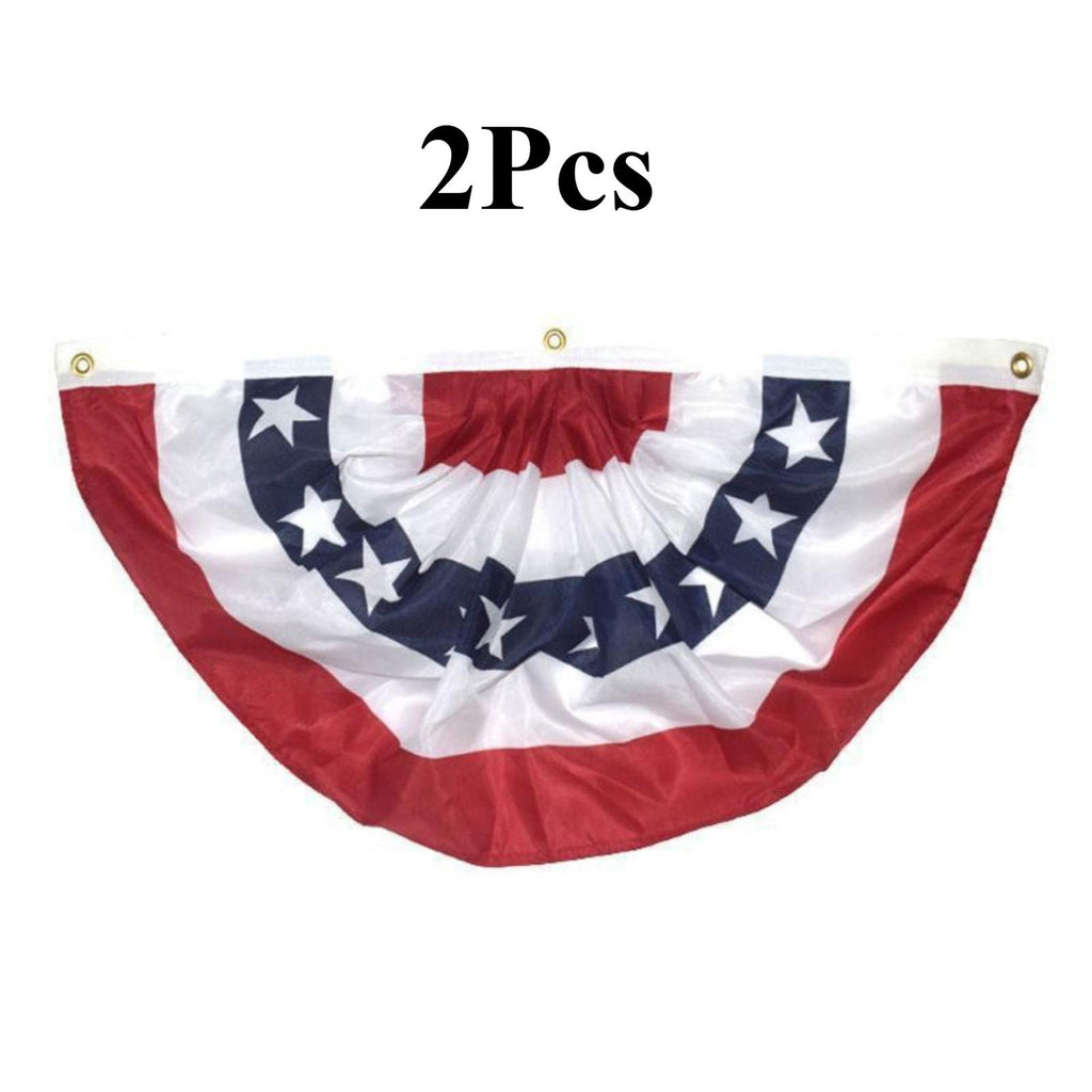 Usa pleated half fan flag bunting bundle for 4th of july independ by IPOPU