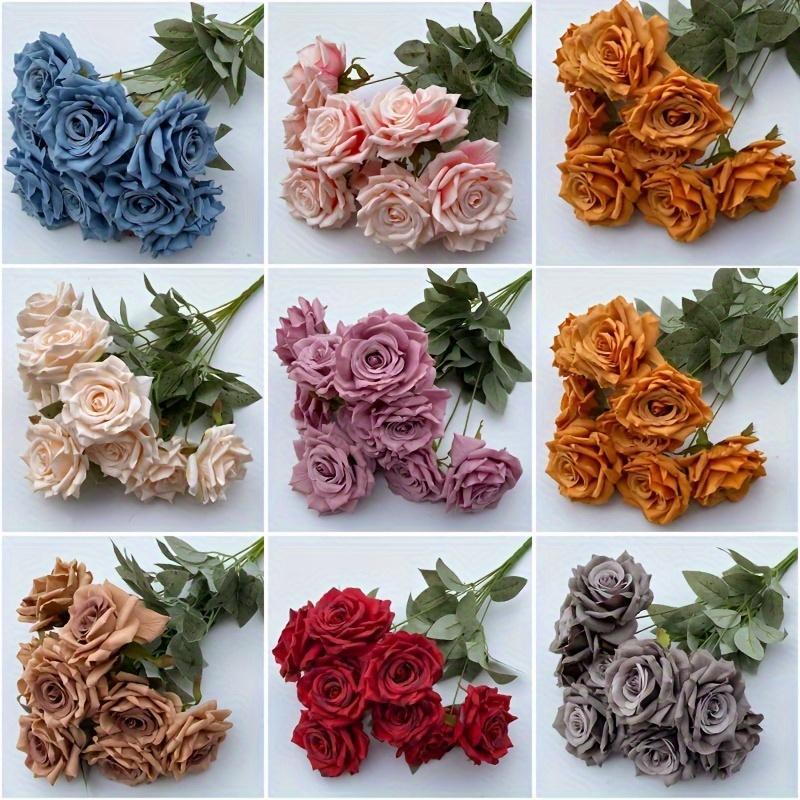 ,Artificial Roses With Stems for Wedding Decorations,Flores Artificiales Para Decoracion