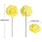 Glitter Foam Rose Artificial Flowers 30pcs 3.15in | Wedding Christmas Valentine's Day & DIY Garland Decor in 15 Colors