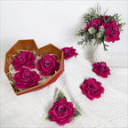 Artificial Velvet Roses 16pcs 4.3 inch | Wedding Bouquet Centerpiece Valentine's Day Home & Party Decor in 10 Colors