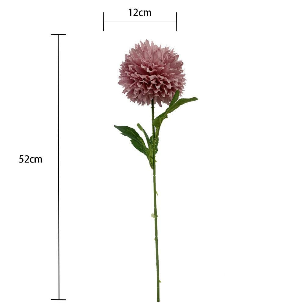 Artificial Chrysanthemum Ball Flowers Set of 10 | Mums for Home Decor Indoor Floral Arrangement Table Centerpiece Yellow