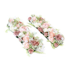 Artificial Floral Swag Garland | Wedding Arch Table Runner Centerpiece & Party Backdrop Decor in White Wine Red Pink Blue Beige