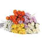 Artificial Long Stem Rose Bouquet | Realistic Faux Roses for Wedding Home Valentine's Day in 5 Colors