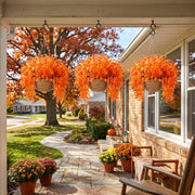 Artificial Fall Mum Hanging Bush – Set of 2, 30x40cm
