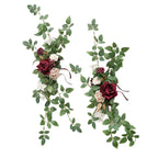 Pew Flowers Aisle Floral Swag 2pcs for modern wedding decor by IPOPU