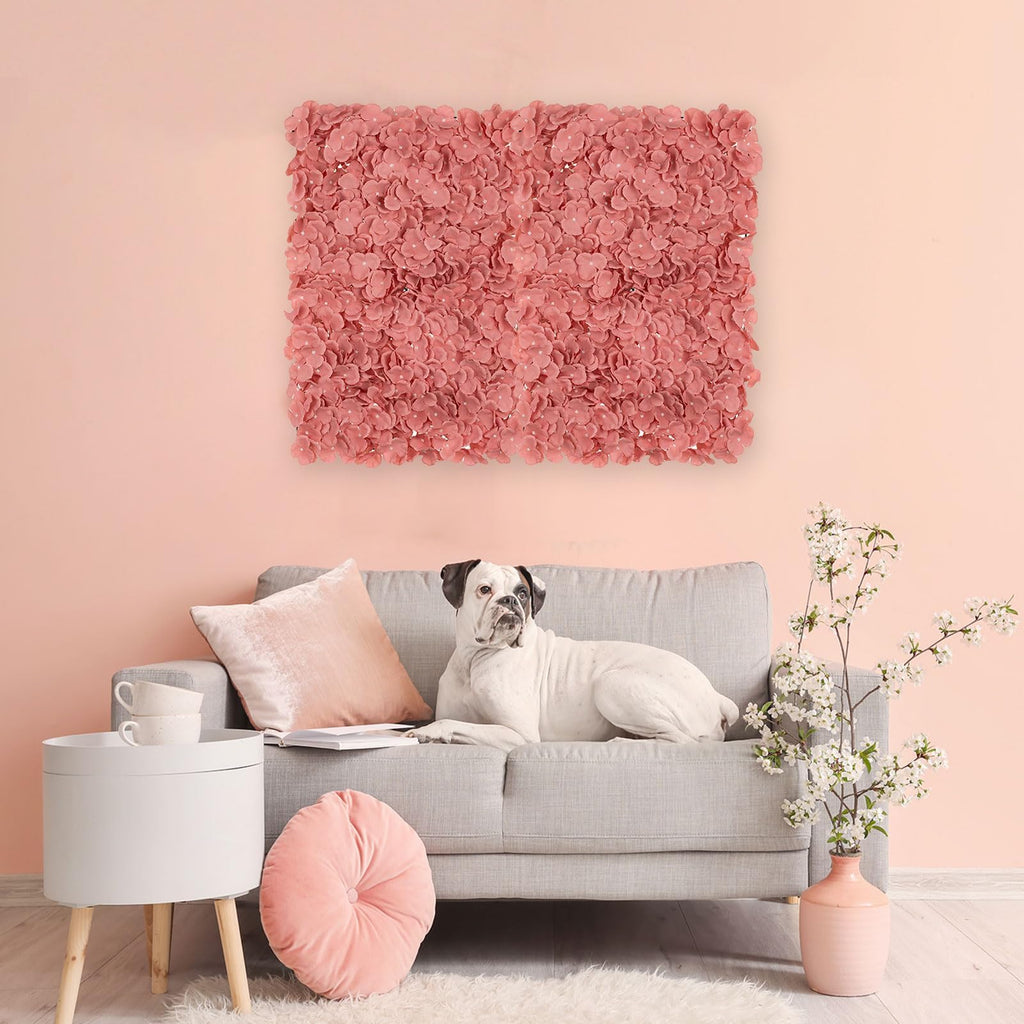Artificial Hydrangea Flower Mat | DIY Wedding Backdrop Wall Party Home Decor | 12 Colors
