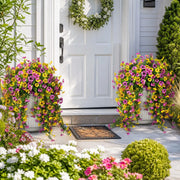 Artificial Hanging Petunia Bush – Pink & Yellow, Set of 4, 36x70cm