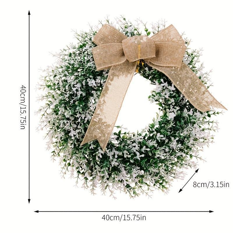 Green Burlap Bow Decoration | All Seasons Front Door Back Door Wreath Wedding Indoor & Outdoor Rustic Farmhouse Decor