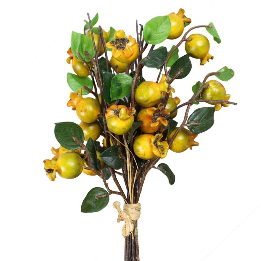 Artificial Rosehip Berries and Simulation Pomegranate Faux Fruit Stems | Wreath Centerpiece Home Decor & DIY Craft in 3 Styles