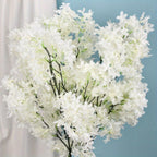 Close-up of lifelike long stem magnolia flowers 4pcs 38 inch silk for home decor floor by IPOPU