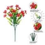 Uv resistant flower bouquet set of 6 bundle for colorful outdoor by IPOPU