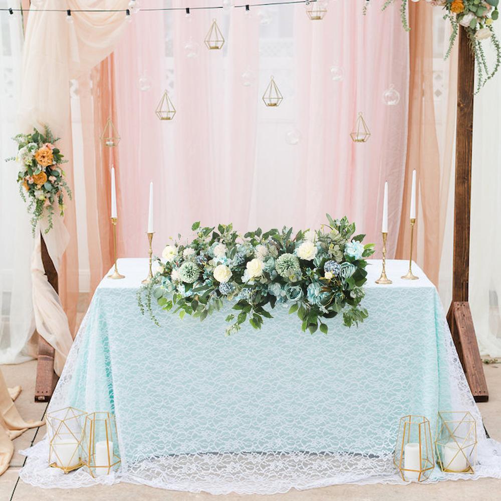 Artificial Rose Peony Flower Swag Garland with Eucalyptus | Wedding Arch Front Door Wall & Home Decor in Red Pink White 9 Colors