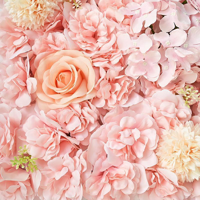 Faux Flower Wall Panel | Pink Floral Backdrop for Party Wedding Baby Shower & Home Accent Wall Decor