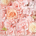 Faux Flower Wall Panel | Pink Floral Backdrop for Party Wedding Baby Shower & Home Accent Wall Decor
