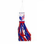 Heavy Duty American Windsock Set of 2 | 4th of July USA Patriotic Flag with Embroidered Stars for Outdoor Hanging