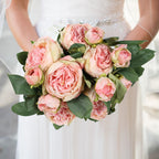 Vintage Peony Stems 5pcs 10 Heads for modern wedding decor by IPOPU
