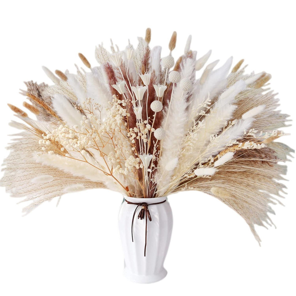 Natural dried pampas grass bouquet in gift box – boho home decor