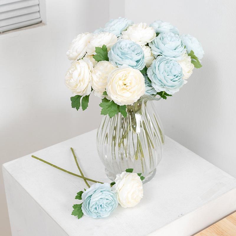 Artificial Rose Bouquet 10pcs | Realistic Faux Roses for Wedding Centerpiece Party Valentine's Day & Home Decor in Pink Purple White Dark Pink