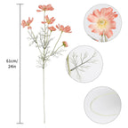 Artificial Cosmos Wildflowers 6pcs 24 Inch | Wedding Party Home Kitchen & Easter Decor in 11 Colors