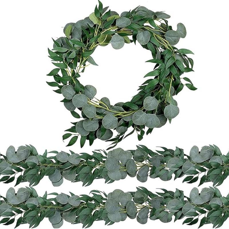 Artificial Eucalyptus and Willow Garland 6.5ft | Wedding Arch Backdrop Table Centerpiece & Home Decor Greenery