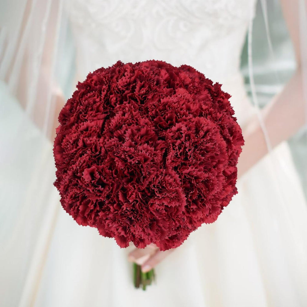 Artificial Carnation Flowers 15pcs with Stems | Wedding Bouquet Home Decor Anniversary Birthday & Valentine's Day in 8 Colors