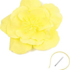 Large Flower Fascinator Hat with Headband & Clip | Tea Party Wedding Derby Cocktail Headwear in 7 Colors