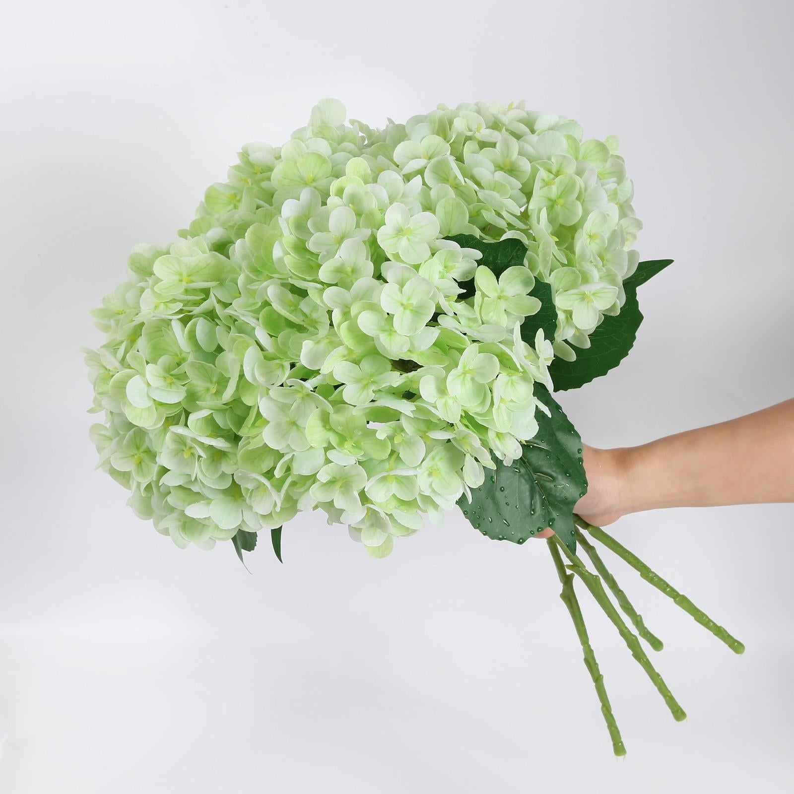 Real Touch Latex Hydrangea Flowers 4pcs 21 inch | Wedding Centerpiece Home Baby Shower & Holiday Decor in 10 Colors
