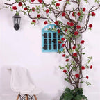 Artificial Flower Romantic Vine Garland | Wedding Arch Backdrop Wall Hanging & Home Decor in Red