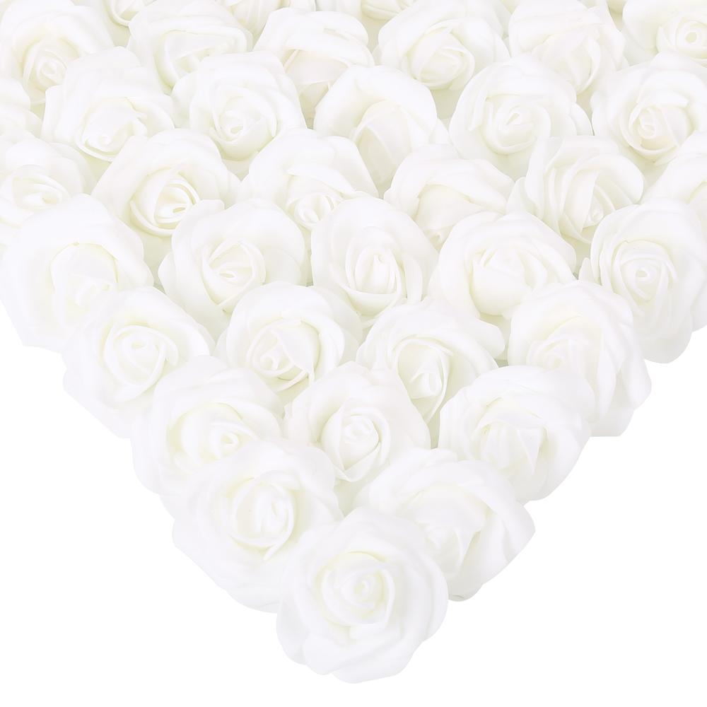 Artificial Stemless Foam Rose Heads 200pcs 1.97in | Wedding Party Home & DIY Craft Decoration in 17 Colors