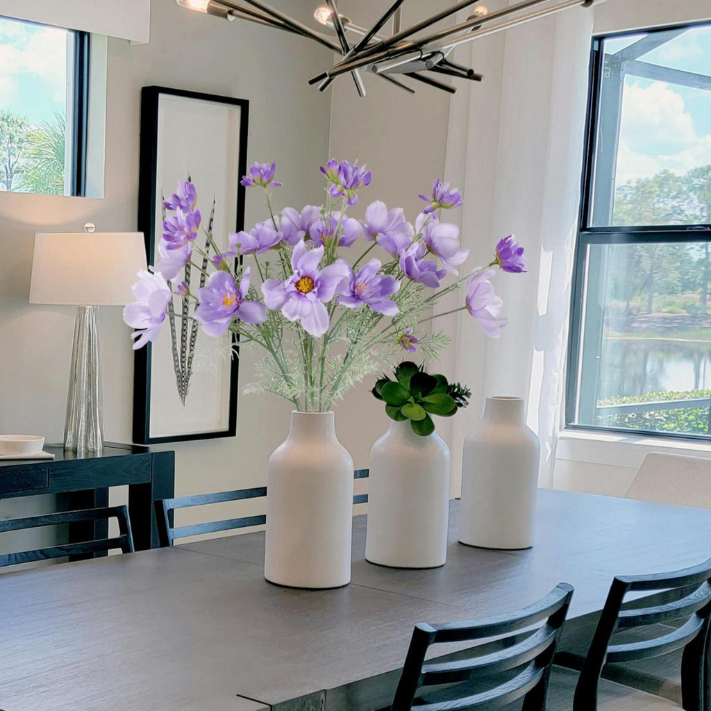 Long Stem Artificial Cosmos Daisy Flowers 30 Inch | Wedding Tall Vase Party Table Centerpiece & Home Decor in 8 Colors