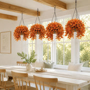 Artificial Fall Mum Hanging Bush – Set of 2, 30x40cm