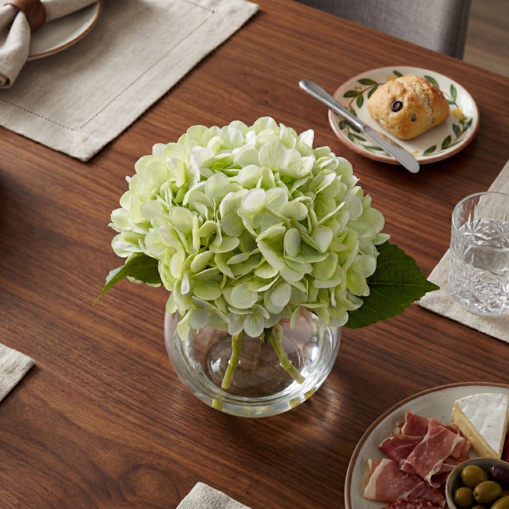 Artificial Hydrangea Flowers in Vase | Premium Faux Hydrangea for Home Decor Coffee Table Wedding DIY