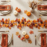 Pumpkin Maple Leaf Fall Garland – Set of 2, 71in