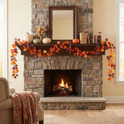 Pumpkin Maple Leaf Fall Garland – Set of 2, 71in