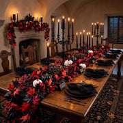 Artificial Red & Black Maple Leaf Garland – Set of 2