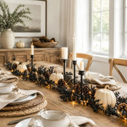 Black Halloween Vine Garland with Lights – Set of 2