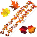 Artificial fall maple leaf hanging vine garland set of 2 for Thanksgiving decor