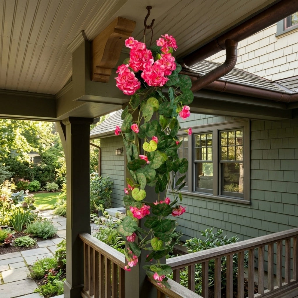 Morning glory hanging flower vine bundle for faux cascading plant by IPOPU