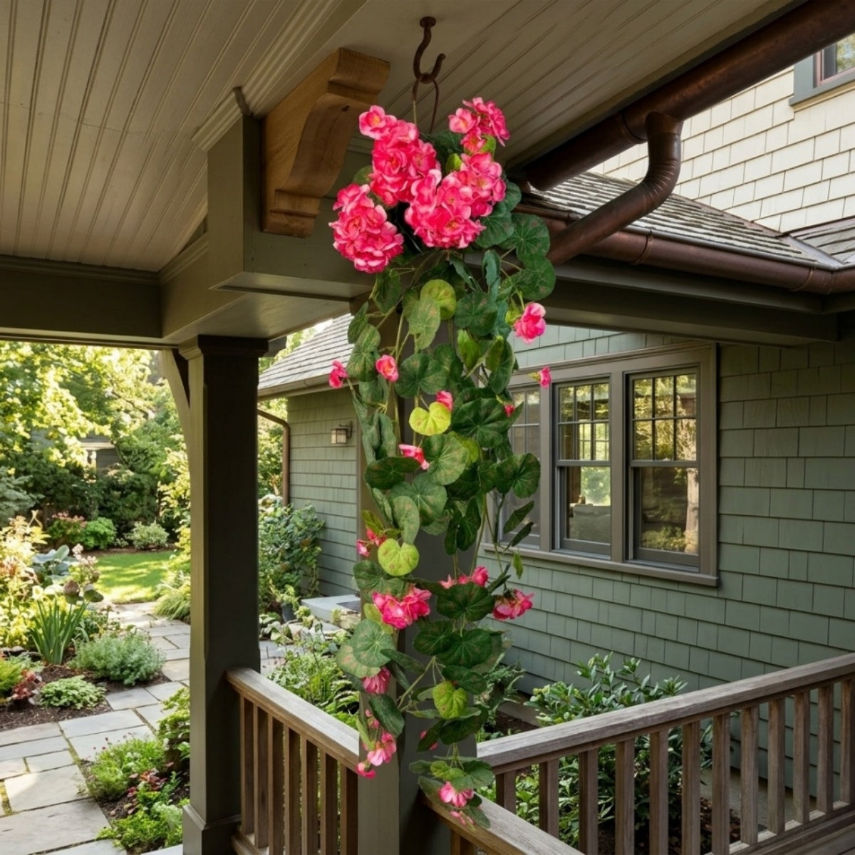 Morning glory hanging flower vine bundle for faux cascading plant by IPOPU