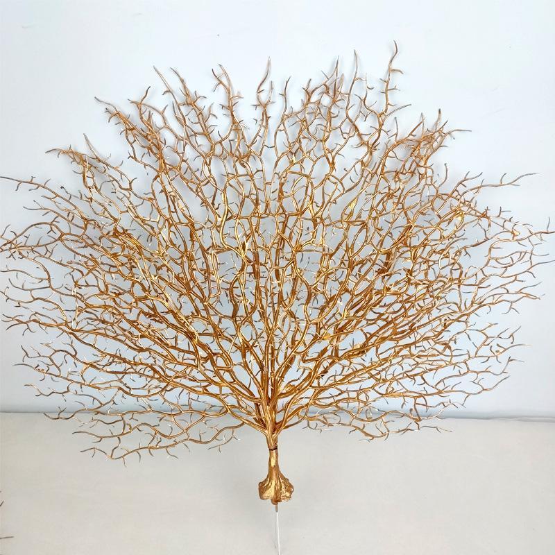 Artificial Peacock & Coral Branch Decoration | Table Centerpiece for Wedding Party Home Decor in White & Black