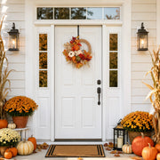 Pumpkin Berry Leaf Fall Wreath – Farmhouse, 18in