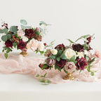 Wedding Flower Ball Garland 2pcs | Artificial Centerpiece for Table Display Arch & Gift Set in Purple Orange White Pink Blue Red Beige